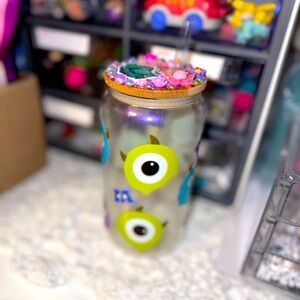 Monster’s Inc custom 16oz glass cup!